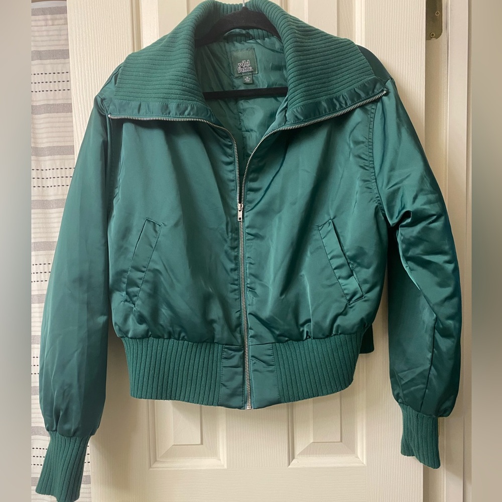 wild fable Teal Green Bomber Jacket